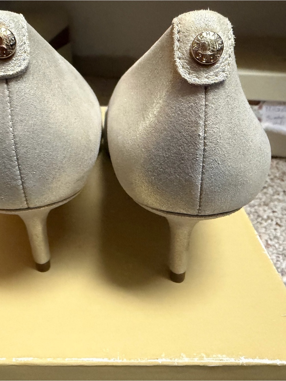 Michael Kors Champagne Metallic Pointed-Toe Pumps - Picture 2 of 3